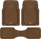 Motor Trend FlexTough Floor Mats for Cars, Burgundy Deep Dish All-Weather Car Mats, Waterproof Trim-To Fit Automotive Cars Trucks SUV, Universal Liner Accessories
