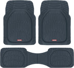 Motor Trend FlexTough Floor Mats for Cars, Burgundy Deep Dish All-Weather Car Mats, Waterproof Trim-To Fit Automotive Cars Trucks SUV, Universal Liner Accessories