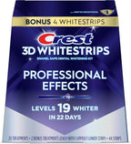 Crest Teeth Whitening Strips, Crest 3D Whitestrips Professional Effects, Enamel Safe Teeth Whitening Kit, 22 Treatments (44 Strips), Professional-Level Whitening, 19 Levels Whiter