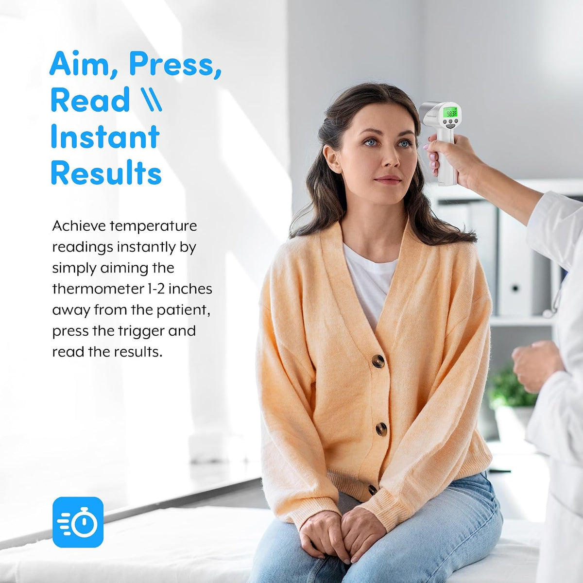 Medical Grade FSA-HSA Eligible Touchless Infrared Forehead Thermometer