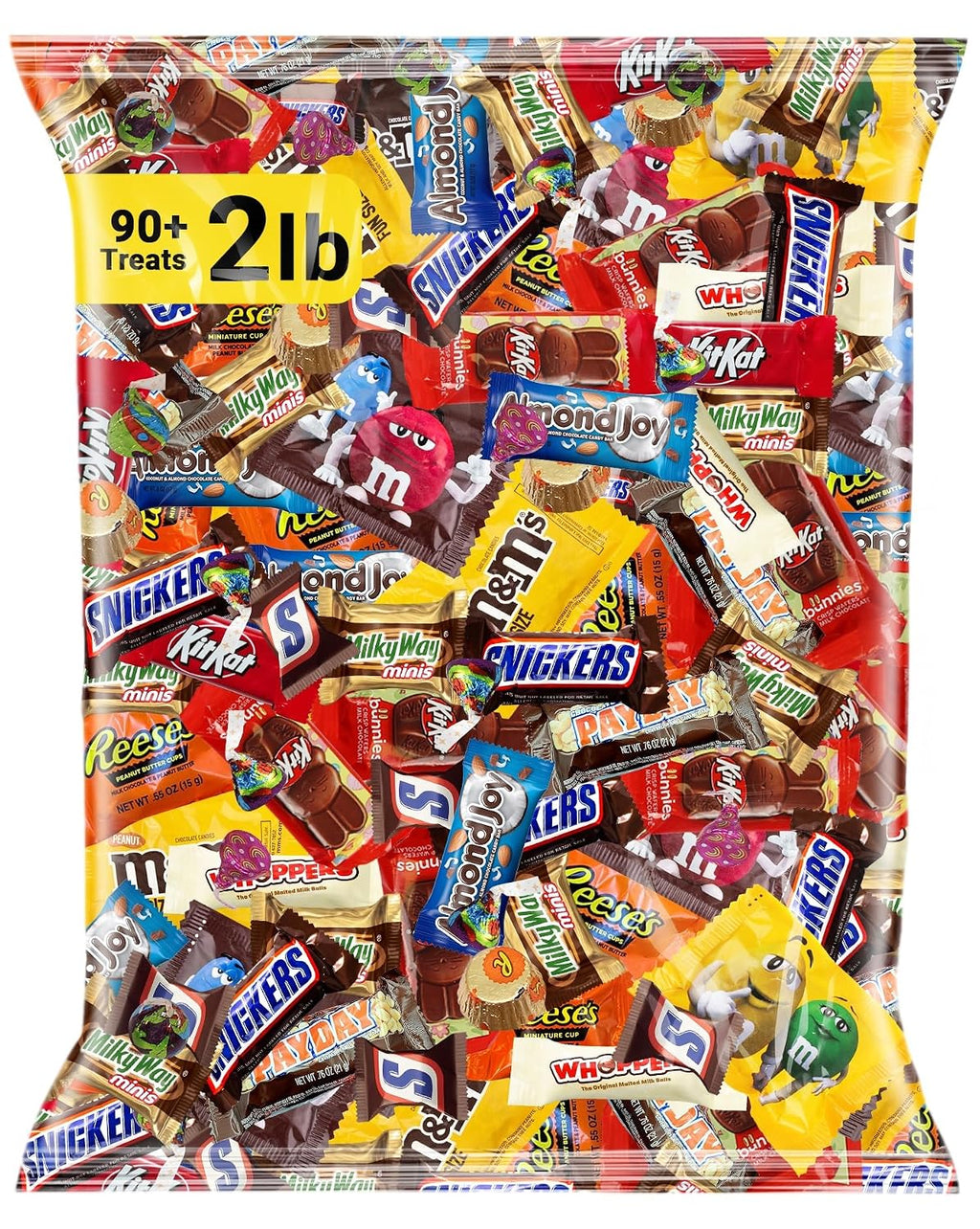 （Buy 1 Get 1 Free）Chocolate Candy Variety Pack 5 lb, 225 Ct, Fun Size Individually Wrapped