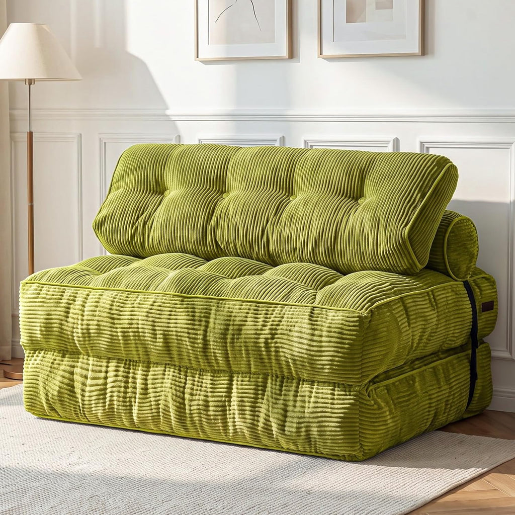 MAXYOYO Folding Sofa Bed, Convertible Chair Bed with Pillow