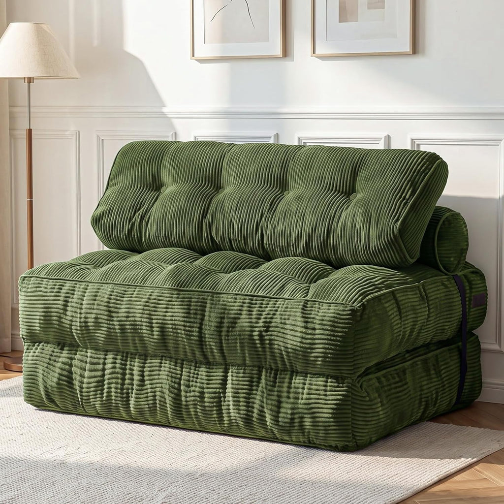 MAXYOYO Folding Sofa Bed, Convertible Chair Bed with Pillow