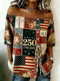Women's 250th Anniversary Faith Floral Print Top