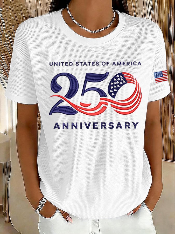 Women's 250 Years Print Waffle T-shirt