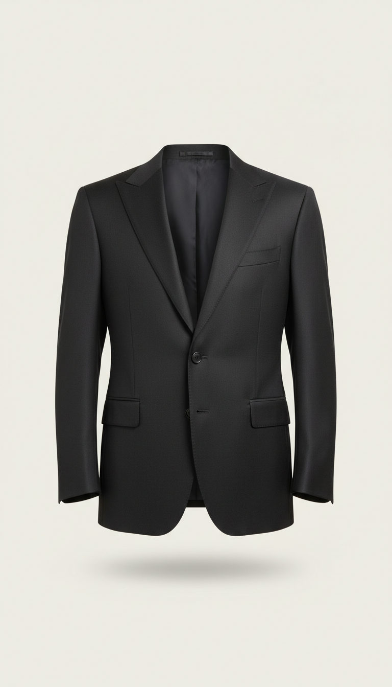 Peak-Lapel Italian Wool Suit