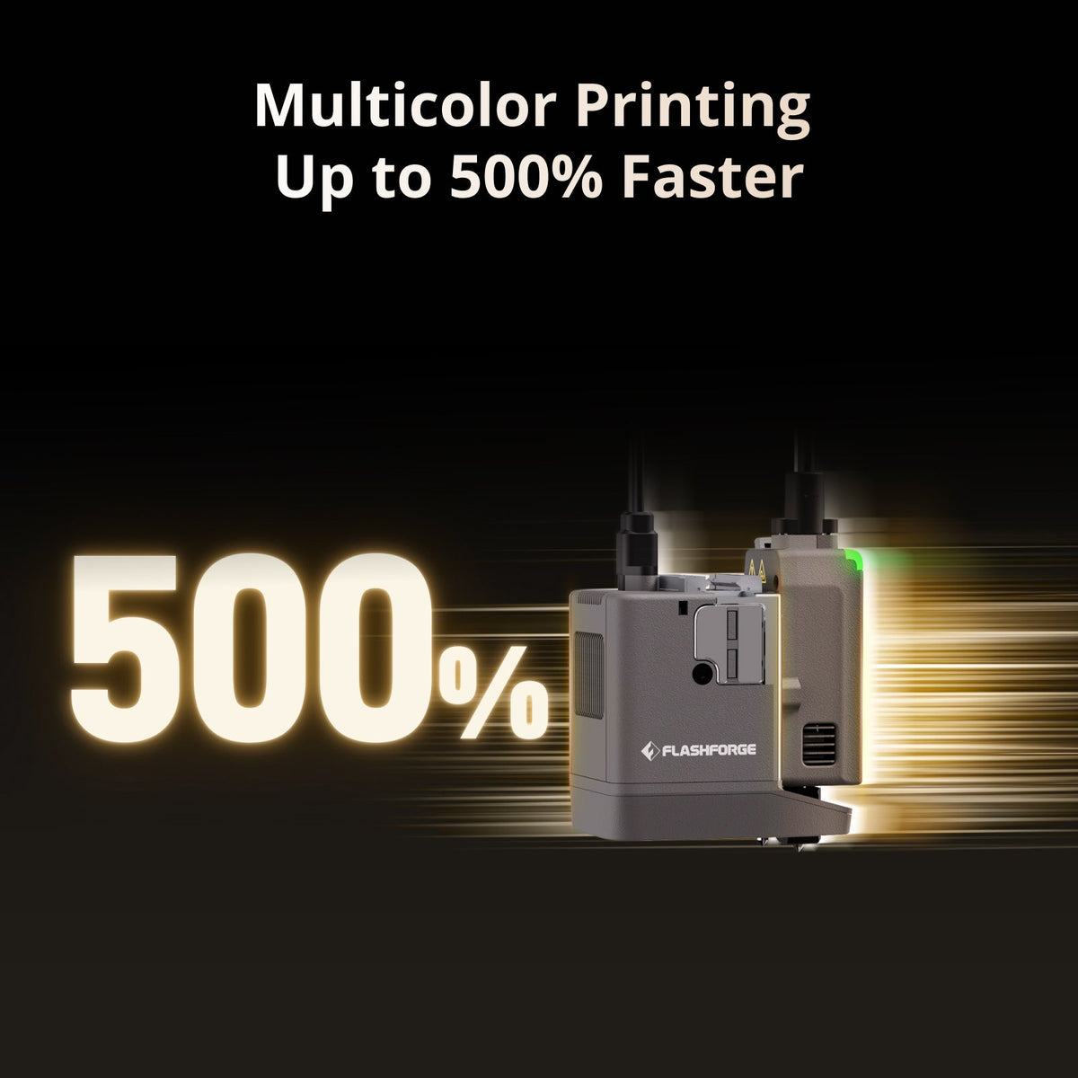 Clearance Sale Flashforge Creator 5 Pro 4-Toolheads Enclosed Multi-Color 3D Printer | 500% Faster, Zero Purge Waste