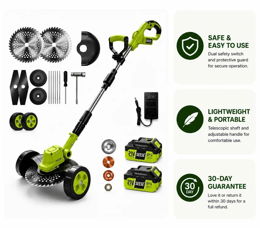 SEESE Cordless Lawn Mower