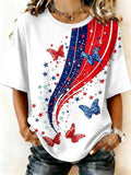 Women’s USA 250th Anniversary Print Crew Neck Short Sleeve T-Shirt