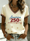 Women's USA 250th Anniversary Print T-Shirt