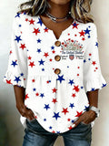 🗽Women's Casual American 250th Anniversary Print Top