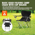 Ozark Trail Quad Folding Camp Chair with Cup Holder