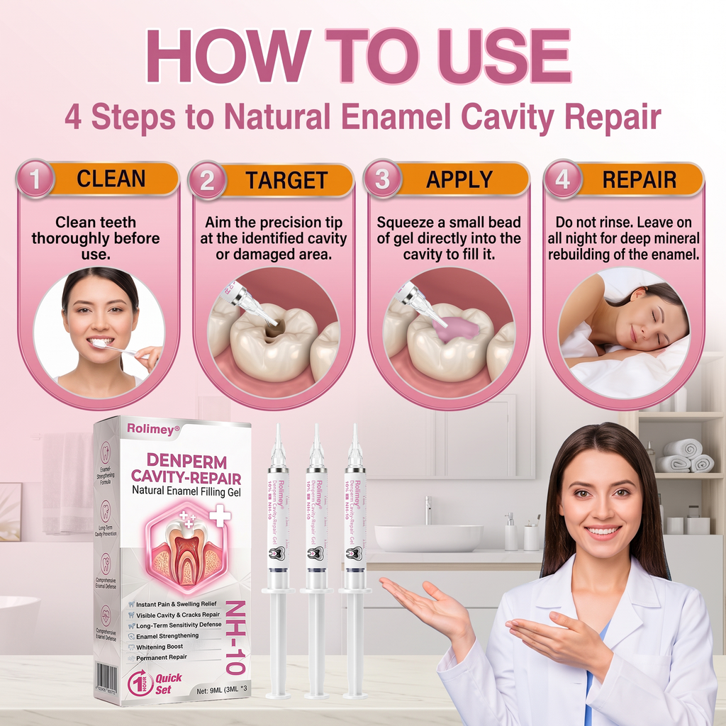 🇺🇸Rolimey® DenPerm Cavity-Repair Natural Enamel Filling Gel